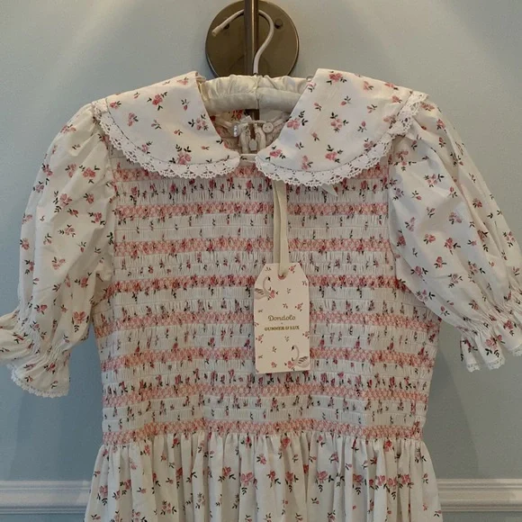 Dondolo + Gunner & Lux Lovely Rose Dress NWT 3 collars Size M - Picture 2 of 9